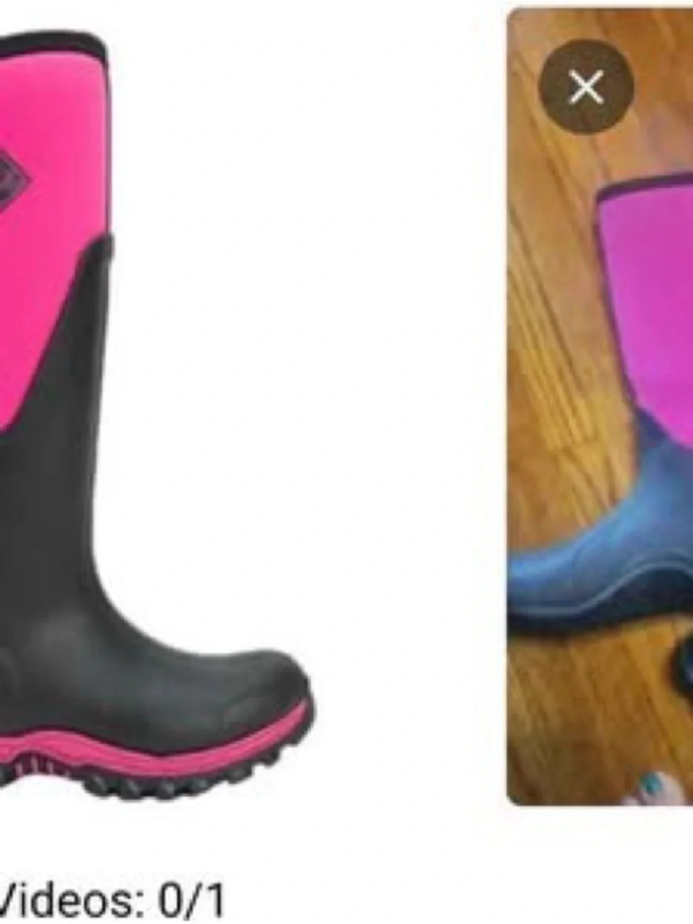 Pink & Black Muck Waterproof Boots